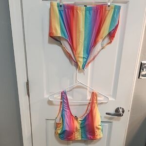 Colorful Rainbow Bikini Set